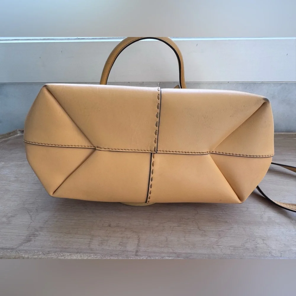 Tory Burch McGraw Small Leather Tote – Butter Yellow - Picture 12 of 16